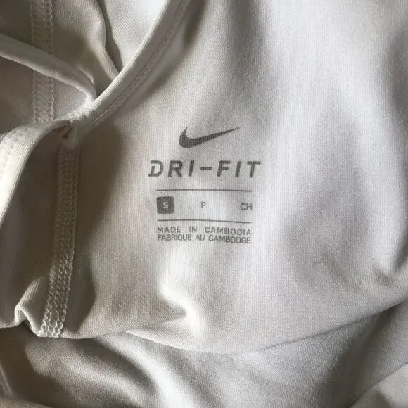 Nike Dri-Fit White Pinhole Backless Athletic Tank Small - Picture 6 of 7